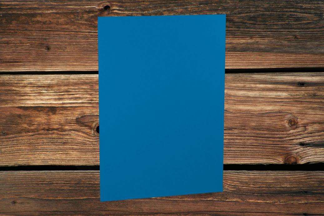 Papier A4 210x297 mm Stahlblau gerippt 100 g/qm